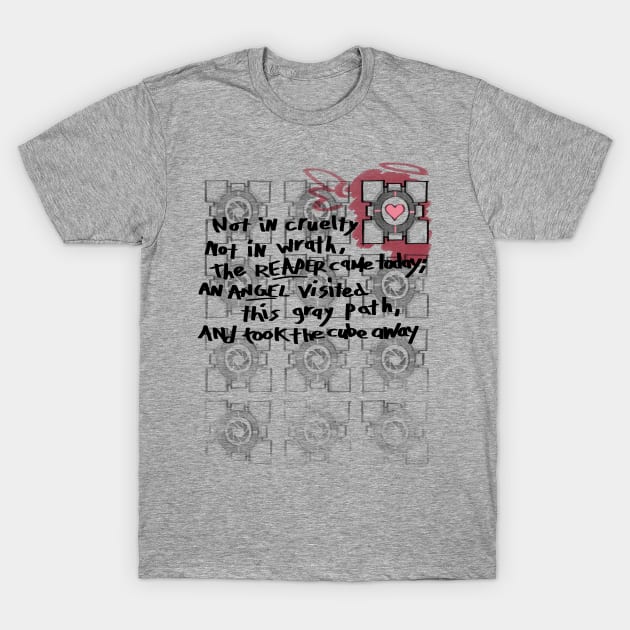 Companion Cube graffiti T-Shirt by NakaCooper